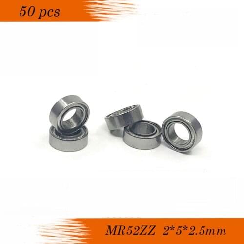 50PCS MR52ZZ 2X5X2.5mm P6 ABEC-3 Miniature Bearings bearing MR52ZZ 2*5*2.5 mm