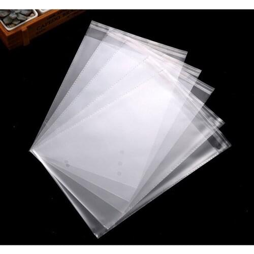 50Pcs Large Size Transparent Self Adhesive Seal OPP Plastic Cellophane Bags Gifts Bag & Pouch Jewelry Packaging Bag