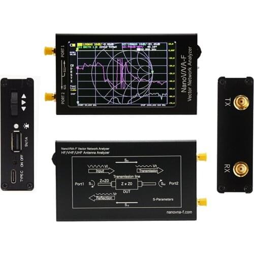 NanoVNA-F Vector Network Antenna Analyzer 4.3 inch NanoVNA V3.1 VNA HF VHF UHF + IPS LCD + Metal Case V3.1 Version NanoVNA