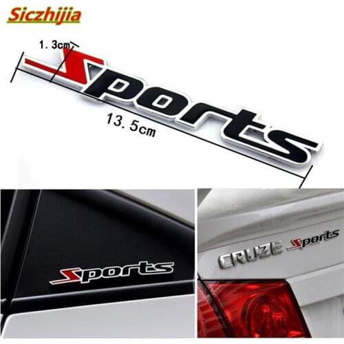 Car sticker sport letter 3D chrome metal badge for Mazda 2 3 5 6 CX5 CX7 CX9 Atenza Axela