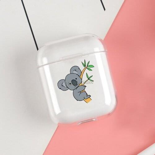 Koala Kawaii Animal Cases For Apple AirPods 1 2 Case Clear Wireless Bluetooth Earphone Case Protective Shell