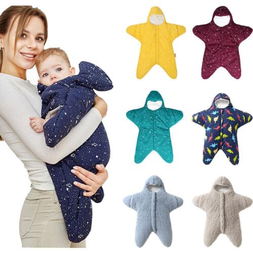 Cotton Warm Starfish Baby Sleeping Bag For Kids Infant Starfish Wearable Sleeping Bag Zipper Sleep Sack For Todlers