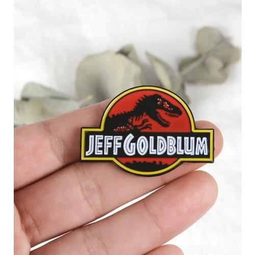 Dinosaur Lapel pin Jurassic Enamel Pin Movie Poster Brooch Backpack Bag Hat Leather Jackets Accessories Gift for Movie Fans