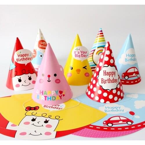 Hot sale (10 pcs/set) Party Celebration Korean Cute Hats Birthday Hat Festive Party Photograph Items Birthday Party Decorations