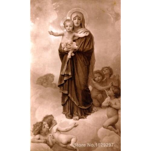 Wall art Our Lady of the Angels William Adolphe Bouguereau Paintings Hand painted High quality