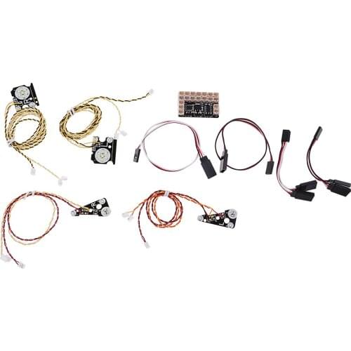 LED Front Rear Lights IC Lamp Group Headlight Lamp Kit for Trx4 RC Crawlers