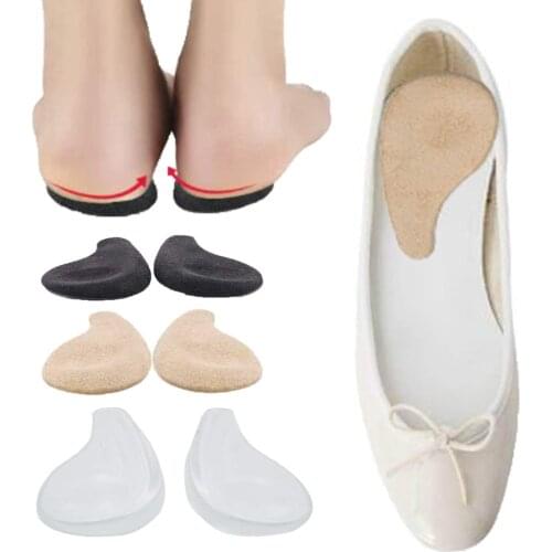 2 Pair Unisex Heel Correction Pads Flatfoot Support Insert Insoles O/X Leg Valgus Corrector Orthotic Insoles Foot Pads