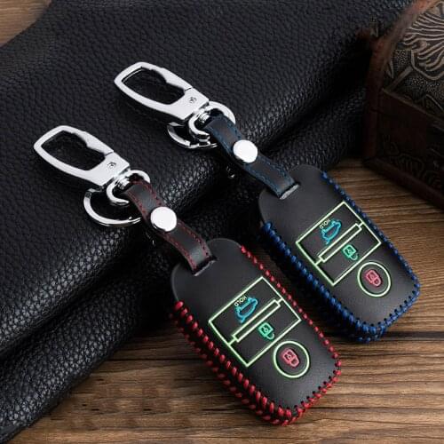 Hand-stitched luminous leather Full Cover Car Key Case For Kia KX3 KX5 K3S RIO RIO 4 Ceed Cerato Optima K5 Sportage Soul Sorento