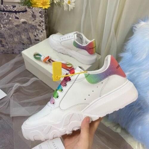 Shoes for women sneakers Little white shoes women 2021 new thick-soled all-match lace platform shoes casual shoes