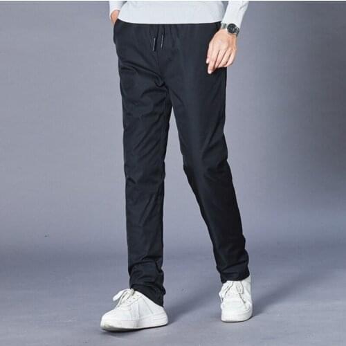 Mens 90% White Duck Down Padded Pants for Men Smart Casual Business Down Pants Warm Duck Down Trousers Snow Pants Black PT-457
