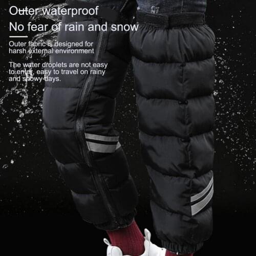 1 Pair Waterproof Memory Clot Motorcycle Knee Pads Free Adjustment Warm Kneepad Cold Proof Knee Protector With Reflective Strip