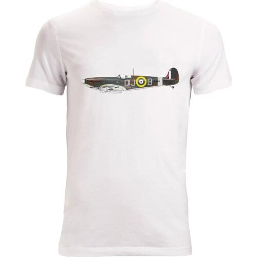 2019 New Summer Men Hot Sale Fashion Supermarine Spitfire Legendary Plane Art Mens (womans Available) T Shirt White Tee Shirt