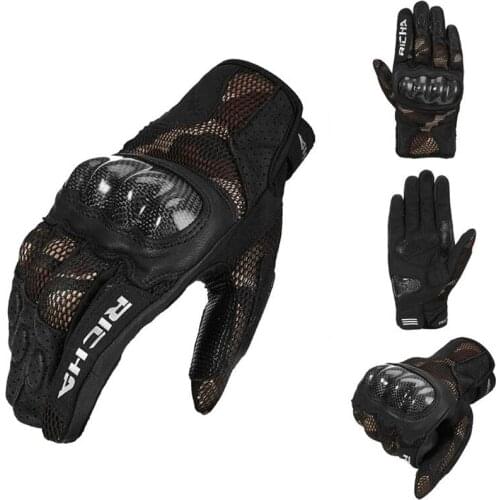 2019 Summer New Touch screen Breathable Motorcycle Riding Gloves Men/women Carbon Fibre Anti-fall Full Finger Moto Racing glove