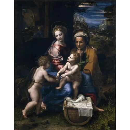 Wholesale oil painting # GOOD ART >HOME Church Religious ART Raffaello Raphael - The Holy Family, or The Pearl, PAINTING
