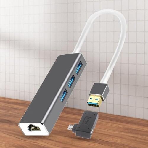 Plug Play Solid Portable Micro USB to RJ45 LAN Converter for Media Player