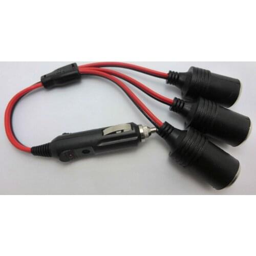 3 Socket Port Cigarette Lighter Splitter DC 12/24V High Power Car Charger