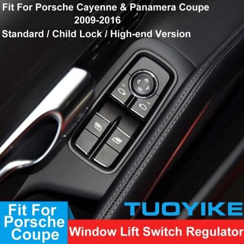 Car Styling Interior Driver Passenger Side Window Lift Switch Button Regulator Cover For Porsche Cayenne Panamera Coupe 09-2016