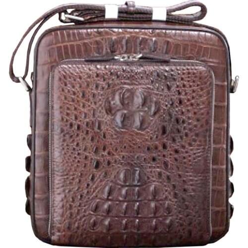Ourui true men crocodile leather bag men One shoulder bag genuine crocodile bag vertical section Mens bags