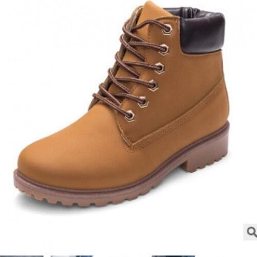 Winter Mens Boots Martin Boots Thickened Warm Mens Shoes Mens Wear Ordinary Shoes Rib Flat Shoes Flat Boots Mens Shoes