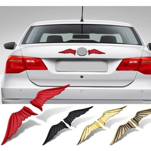 1 Pair 3D Metal Guardian Angel Eagle Wings Emblem Badge Car Sticker Logo Car-styling Decal Accessories Universal