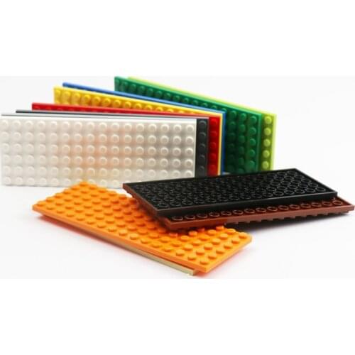 10 Pieces Plate 6 x 16 Baseplate 3027 DIY kids MOC Building Blocks Toys Sets Accessory Parts