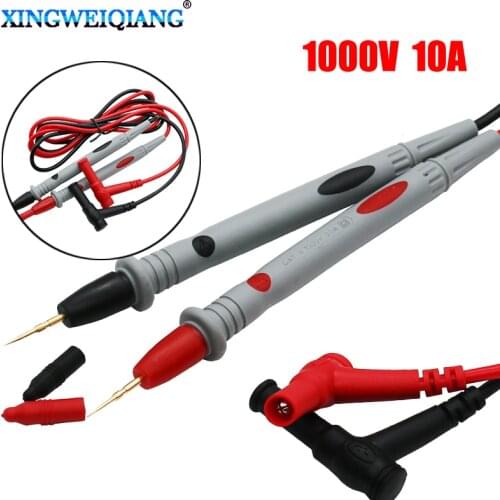 XINGWEIANG 2pcs/set Digital Multimeter Test Leads 1000V 10A Probe Cable for IC Pin Anti Slip Grip Multi Tester Accessories