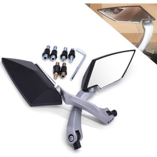 For Yamaha wr 250f 250 f XJR1300 FJR1300 xjr 1300 400 2Pcs Motorcycle Mirror Scooter E-Bike Back Side Rear View Mirrors Black