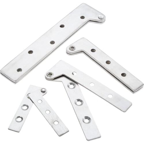 2 Pcs 360 Degree Rotation Hidden Hinge Stainless Steel Seven-word Hinge Cabinet Door Hidden Furniture Hardware Hinge