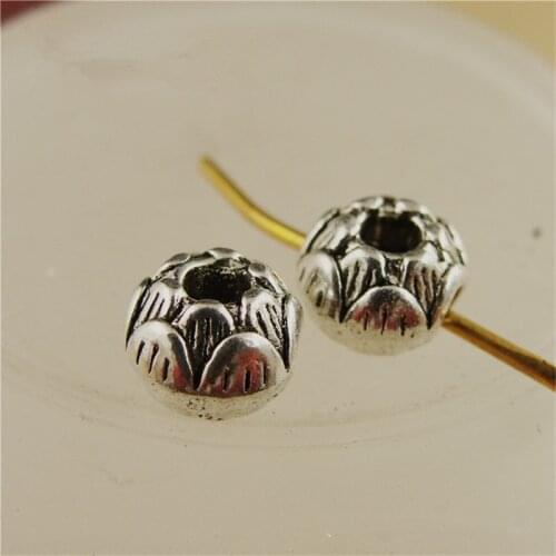 300Pcs/lot Fashion Beautiful Flower Beads 6*7MM Lotus Beads for Bracelet and Earrings DIY