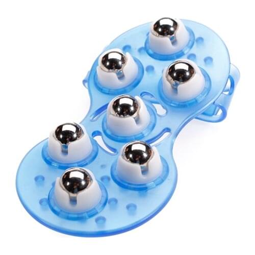 360 Degree Metal Rolling Ball Manual Massage Arm Leg Back Body Handheld Massager Relax Release Random Color