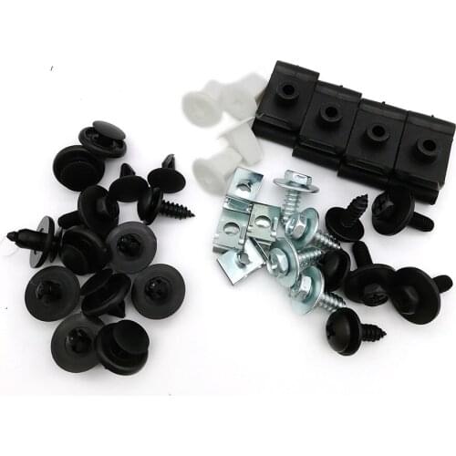 40 Pcs Fasteners Car Engine Undertray Cover Clips Bottom Shield Guard Screws