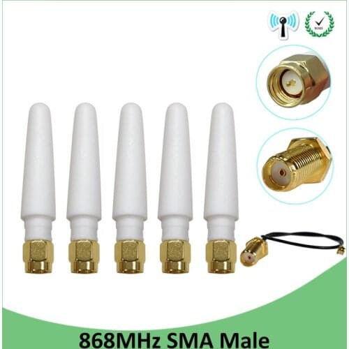 868MHz 915MHz Antenna 3dbi SMA Male Connector GSM 915 MHz 868 MHz antena antenne waterproof + 21cm RP-SMA/u.FL Pigtail Cable