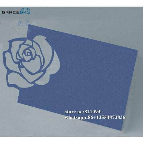 50pcs free shipping Laser Cut Paper beautiful rose design Wedding Seat table invitation cards for party home table decoration