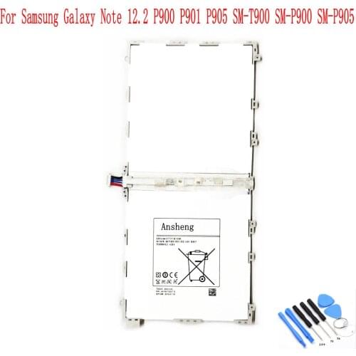 Ansheng Original T9500C/E/K 9500mAh battery For Samsung Galaxy Note 12.2 P900 P901 P905 SM-T900 SM-P900 SM-P905 Tablet Battery