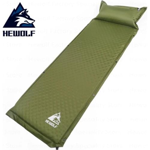 Hewolf Automatic Inflatable Camping Mat Foldable Splicing Tent Mat Outdoor Dampproof Camping Mat Single Person Inflatable Mat