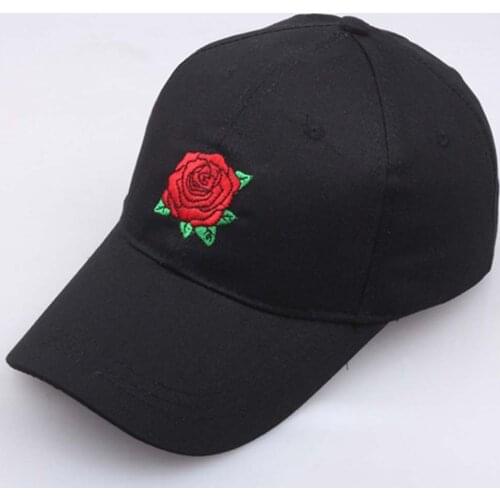 Flower Rose Printing Baseball Caps Women Man Sun Hat Embroidered Denim Hats Fashion Adult Baseball Cap бейсболка кепка мужская