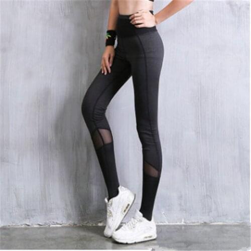 Summer hot new mesh stitching Yoga Pants breathable thin legs tight pants foot fitness dance training Stepping foot trousers