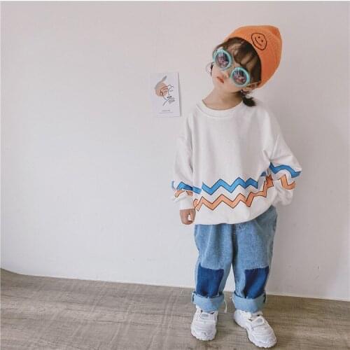 Childrens Autumn Sweater 2020 New Autumn Korean-Style Boys and Girls Shirt Loose Baby Western Style Pullover