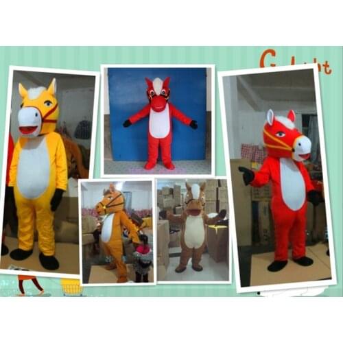 Horse Mascot Costume Suits Party Game Dress Outfits Clothing Advertising Carnival Halloween Event Unisex Cartoon Apparel Cosplay