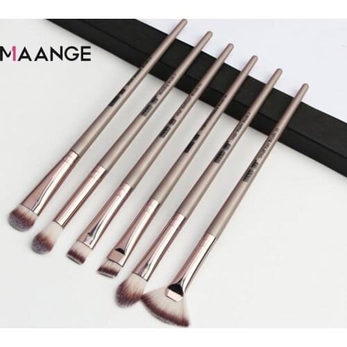 MAANGE 6 Pcs Professional Makeup Brush Set Powder Blending Eyeshadow Eyebrow Fan Make Up Brush Eye Beauty Cosmetic Tool Hot Sale