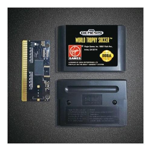 World Trophy Soccer - 16 Bit MD Game Card for Sega Megadrive Genesis Video Game Console Cartridge