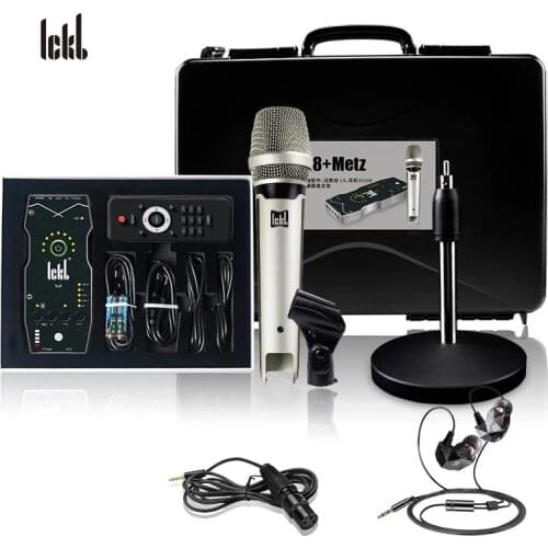 Ickb So8 Metz Mobile Live Broadcast Recording Sound Card Microphone Set Multifunctional Stereo Audio Interface Studio Sound Card