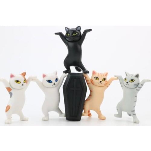 Enchanting Cat Black Cat Carrying Coffin Bracket Cute Decoration Hand-made Home Decore Easter Decoration Toy