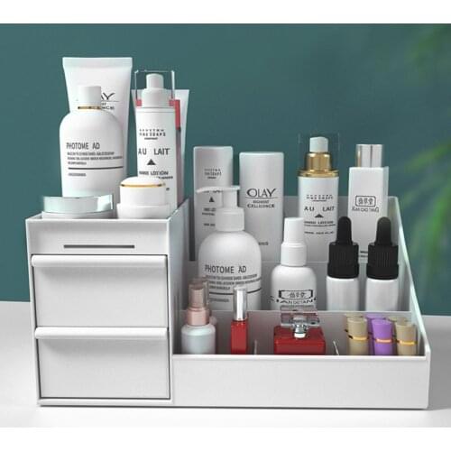 Makeup Organizer for Cosmetic Large Capacity Cosmetic Storage Box Organizer Desktop Jewelry Nail Polish Makeup Drawer Container