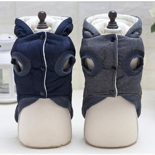 Autumn/Winter Pets Dog Clothes Cotton Winter Thicken Jacket Coat Costumes Hoodies Clothes for Small Puppy Dogs Cat Clothing