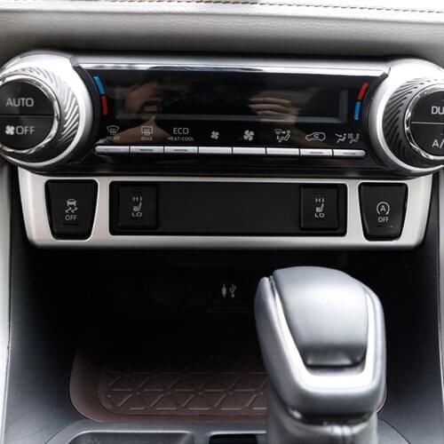 For Toyota RAV4 RAV 4 XA50 2019 2020 2021 Car Central Control Decoration Panel Cover Seat heat button frame Trim Accessories