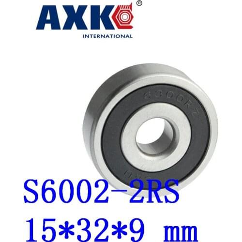 10pcs Free Shipping Sus440c Environmental Corrosion Resistant Stainless Steel Bearings (rubber Seal Cover) S6002-2rs 15*32*9 Mm