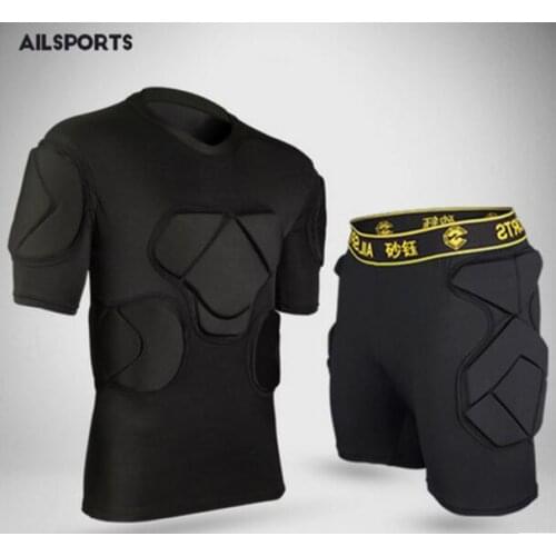 Anti-crash Shorts Goalkeeper Sets Soccer Sets EVA Breathable Short Sleeve Goalkeeper Jerseys