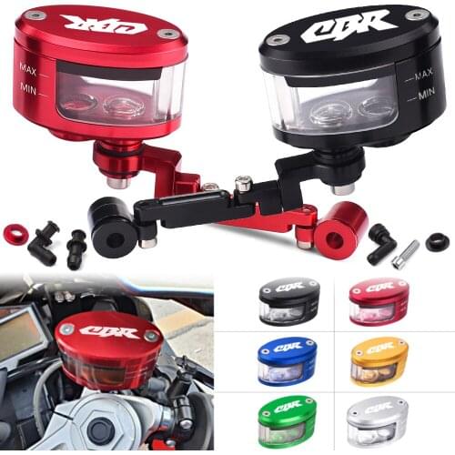 Motorcycle Brake Fluid oil Reservoir Cup tank +support bracket For HONDA CBR 125R 600 F4i 650R 1100XX 1000F cbr 600 954 1000 RR