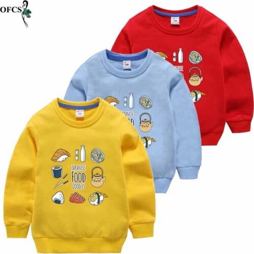 Retail Cotton Boys Girls T-Shirts Child Kids Cartoon Sweatershirt Knit Pullovers Kids Outerwear Tops Fashion Clothing Tee 2-12 Y